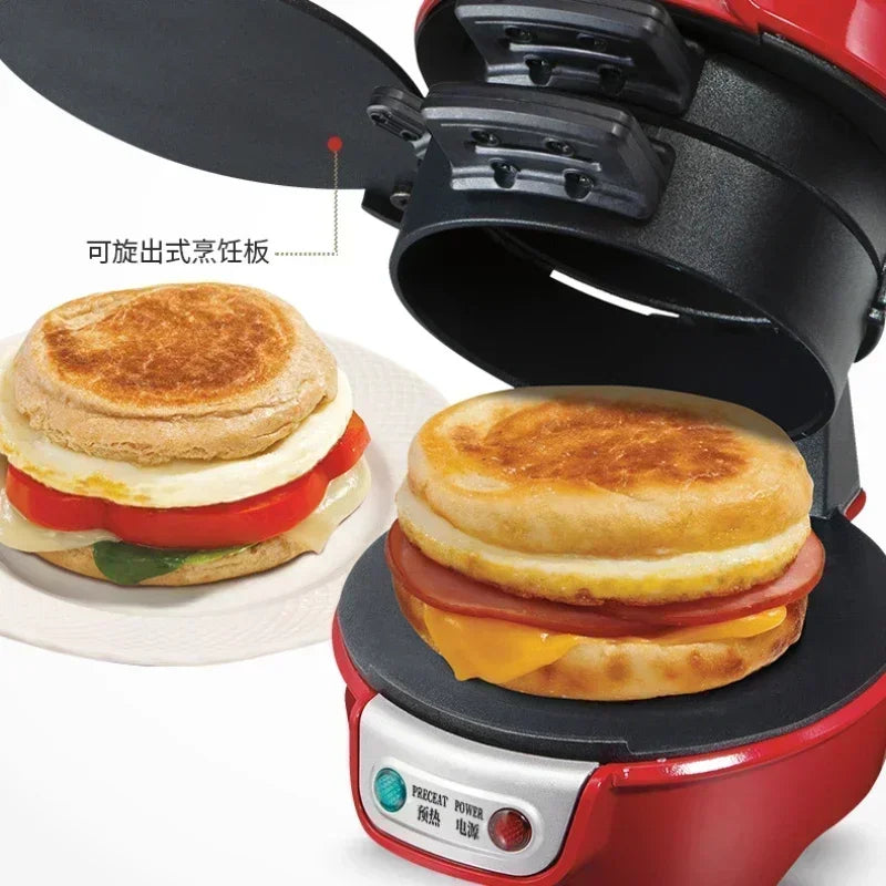 Burger Machine - Home small breakfast machine. Multi-function light food maker. For bread sandwiches toaster oven