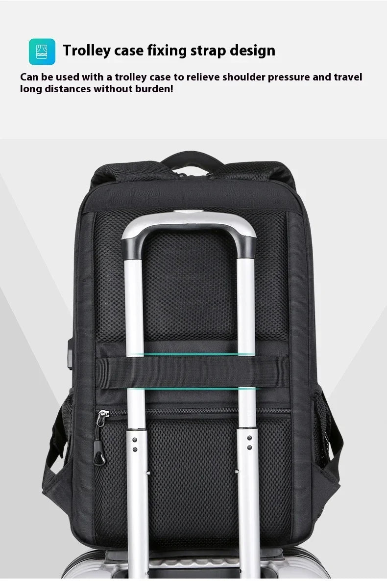 2024 Multi-functional Computer Backpack Simple Waterproof Large Capacity Travel Bag Suitcase USB Charging bags