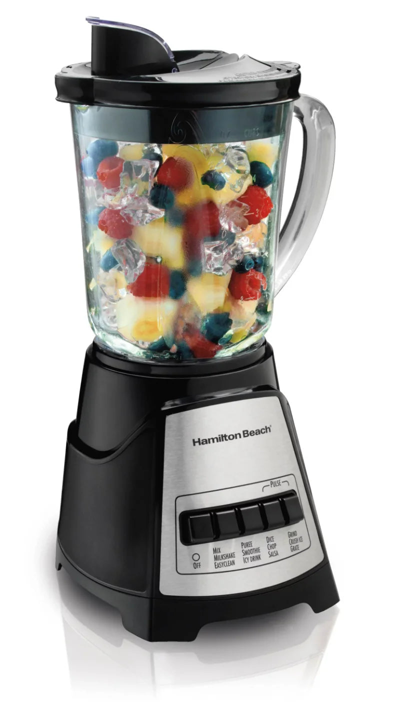 Hamilton Beach Power Elite Multi-Function Blender, 40 fl oz., 700 Watts, Black, New, 58148