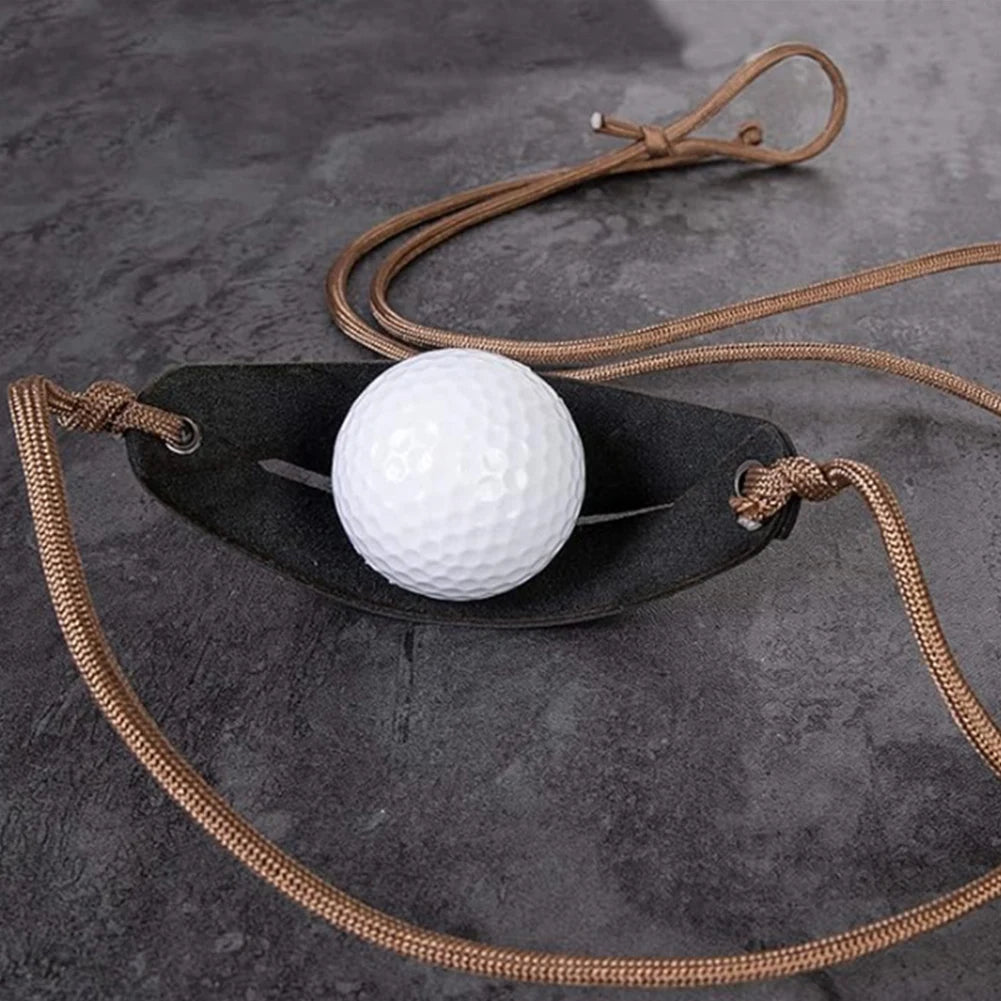 Leather Throwing Sling Old-Fashioned Slingshot for Outdoor Sports Camping Shooting Hiking Hunting Accessories