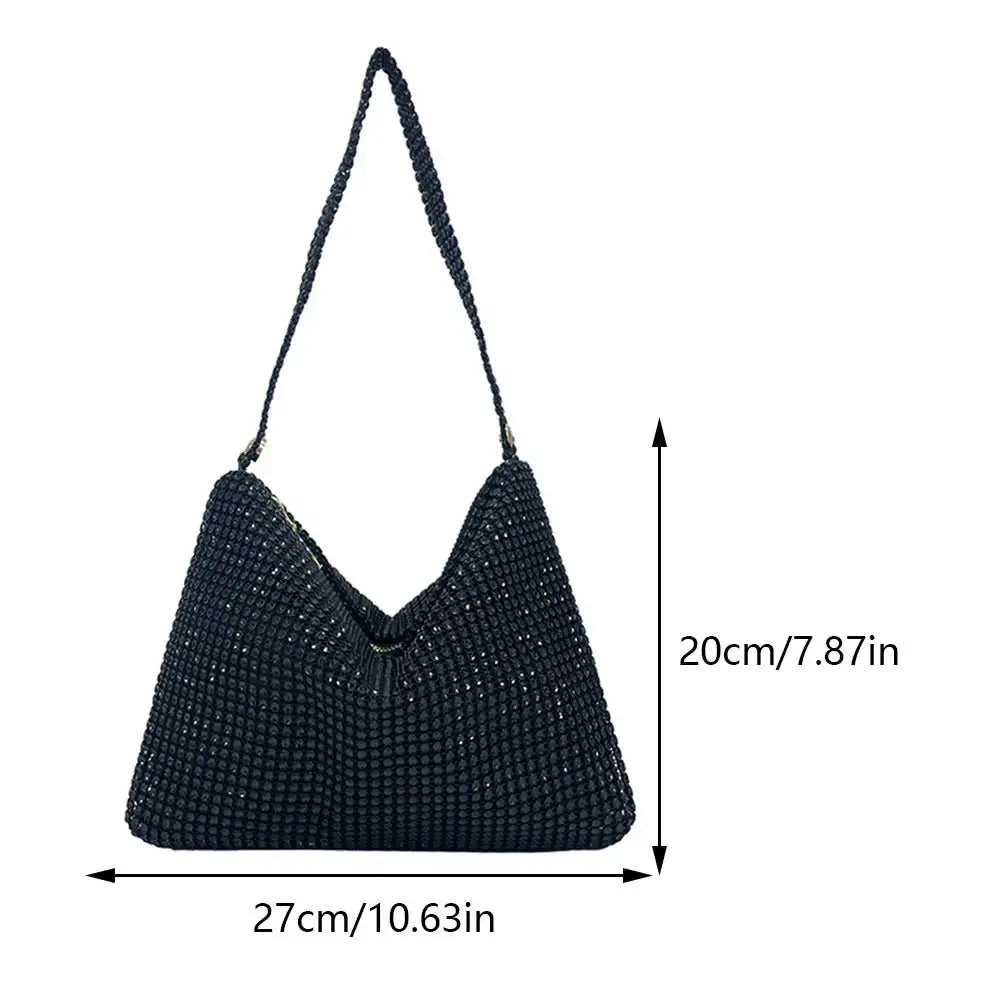 Evening Clutch Bag for Women Glitter Elegant Top Handle Bags Ladies Party Wedding Bag Female Shiny Rhinestone Handbag Purses New