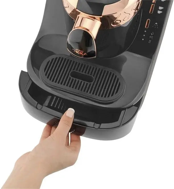 Automatic Turkish/Greek Coffee Machine, USA 120V UL, Black/Copper (Gold)