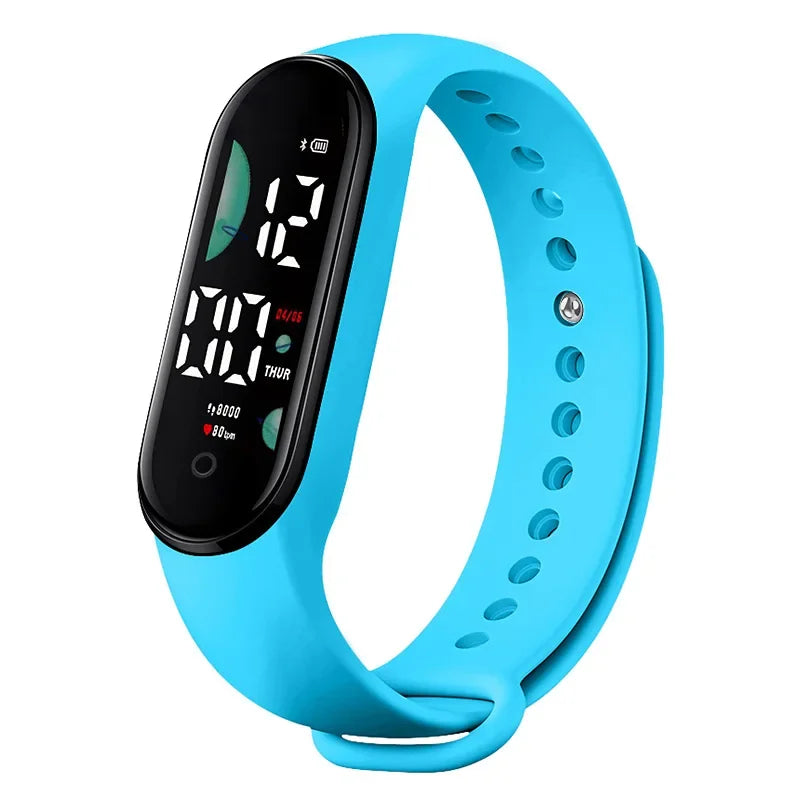 Sports Watch Electronic LED Digital Wristwatch for Women  Fashion Casual Simple Silicone Touch Waterproof Bracelet Clock