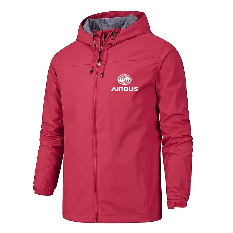 Men's Fashion Business Airbus Aviation Flight Windproof Clip Zipper Thin Hoodie Pilot's Wear 2024 Autumn New Jacket