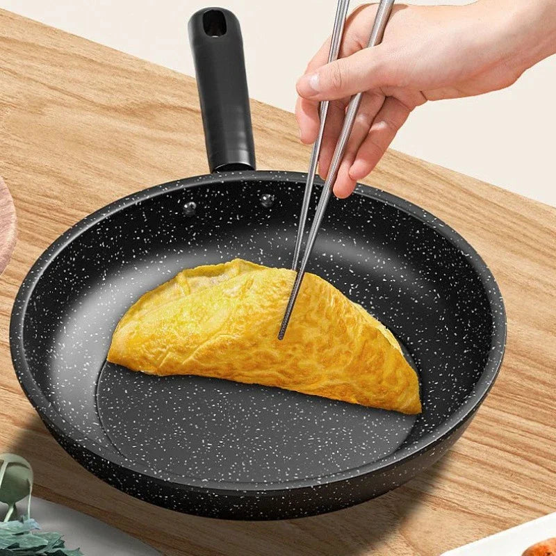 Medical Stone Non-Stick Frying Pan, Household Pan, Non-Oil Smoke Pancake Pan, Fried Steak Gas Stove, Induction Cooker, Cookware