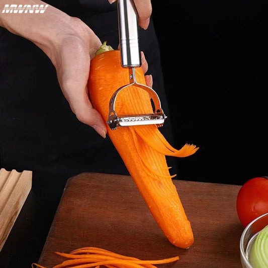 Kitchen Vegetable Peeler Stainless Steel Melon Planer Double-Head Peeler Household Multiple-Function Fruit And Vegetable Peeler