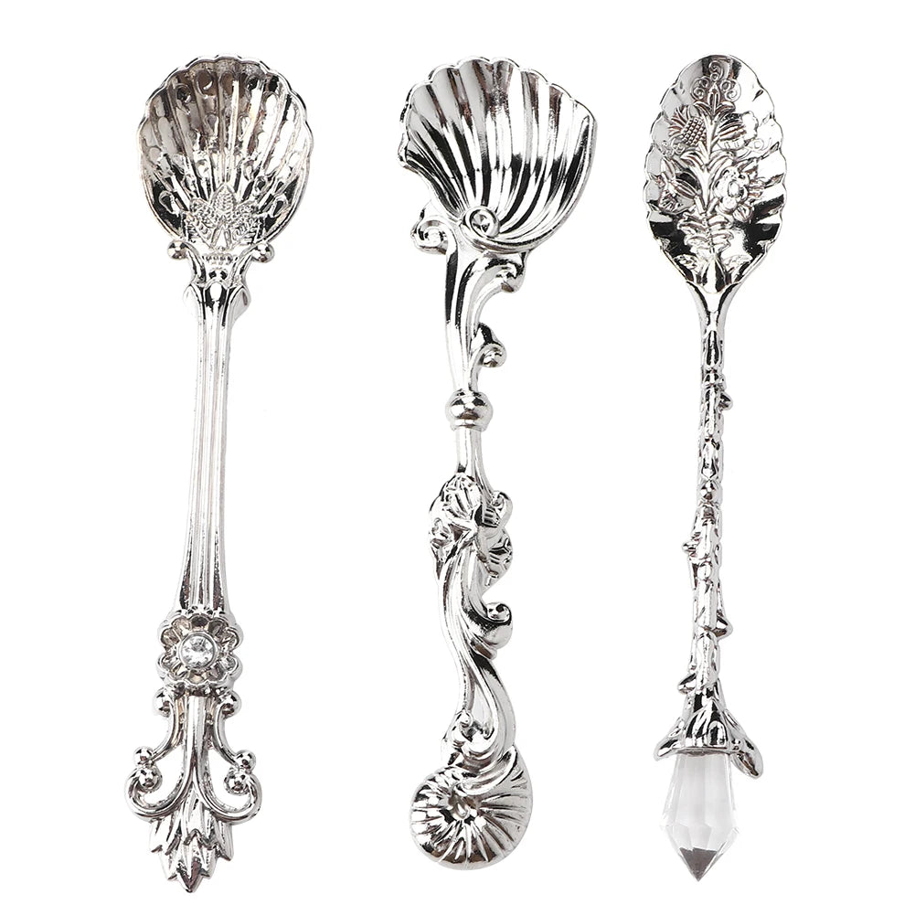 Vintage Style Cutlery Coffee Spoon Dessert Spoon Teaspoon Kitchen Tableware Kitchen Gadgets Cutlery