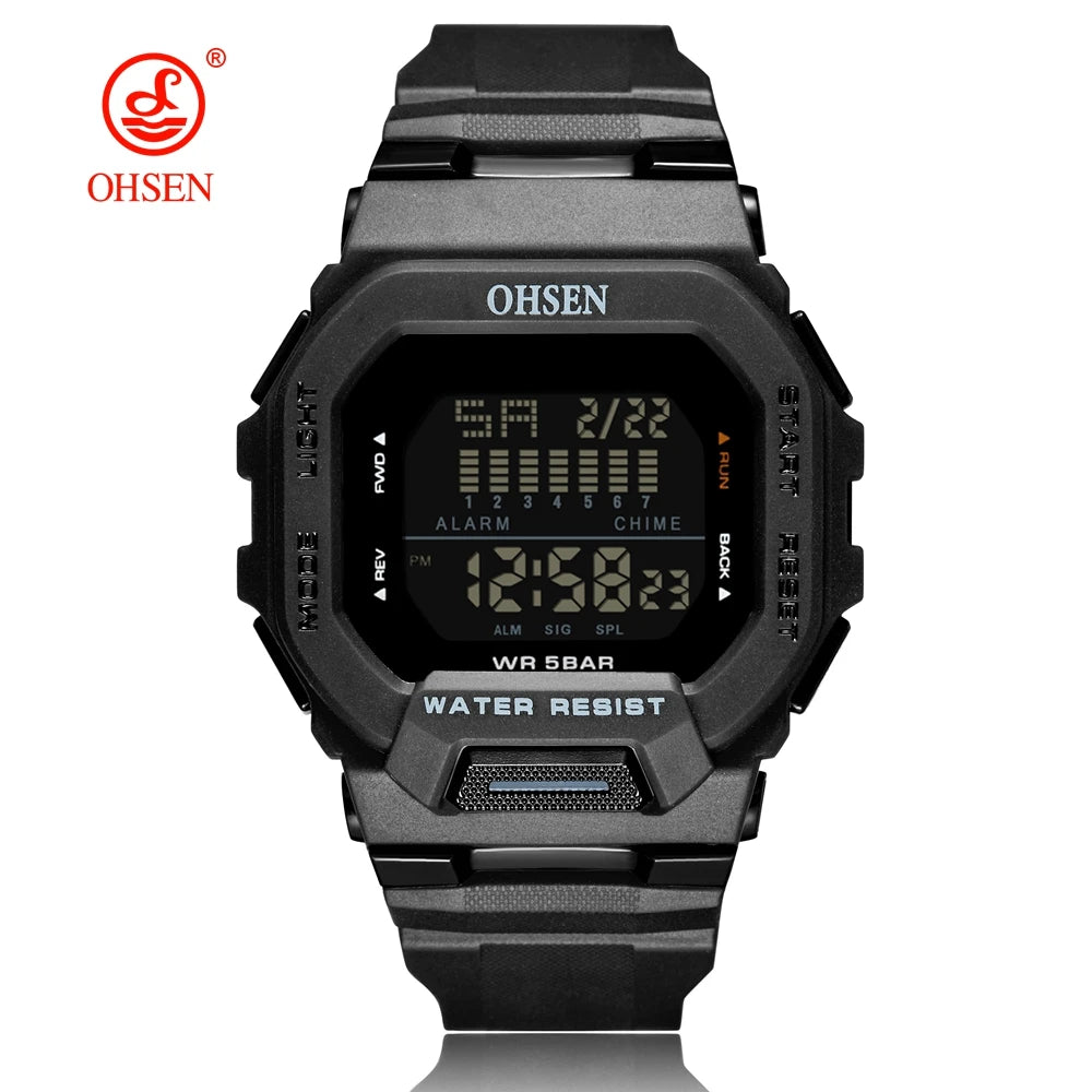 Digital Sport Watches Fashion Waterproof Black Military Men Wristwatches Electronic Hand clocks Man Watch Reloj Masculino