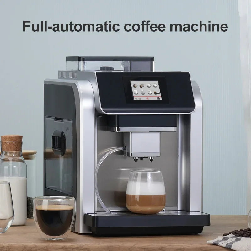 19Bar Bean To Cup Office Home Super Fully Automatic Cappuccino Espresso Coffee Machine With Grinder Beans