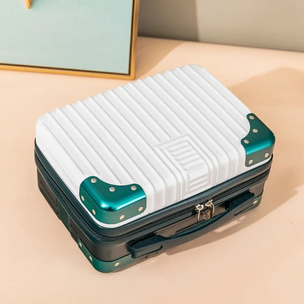 Mini Travel Suitcase Hot Sales Hand Metal corner Boarding Case Travel Luggage Cosmetic Box For Women