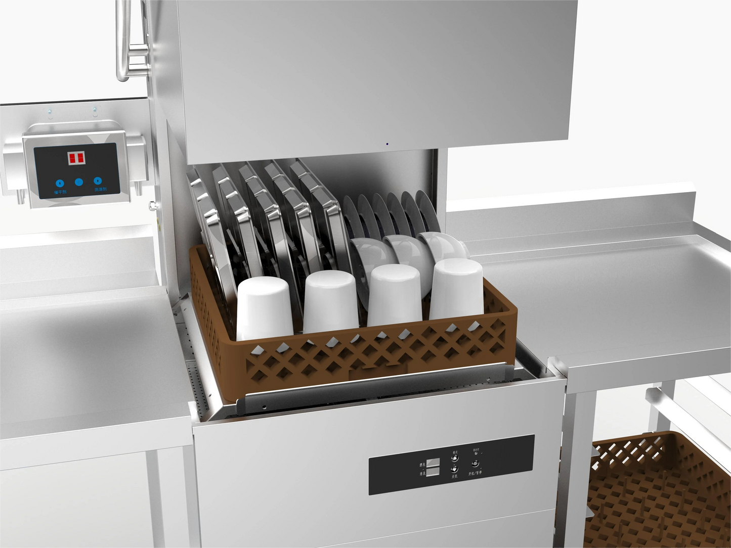 Commercial Freestanding Automatic Dishwasher Hotel and Restaurant Service Robot for Glass Dish Washing