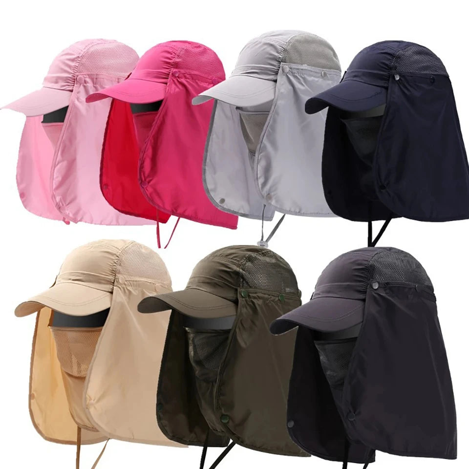 Hunting Camping Hiking Fishing Hats Outdoor UV protection Sun Protection Breathable Caps Full Head Quick-dry Headwear Men Women