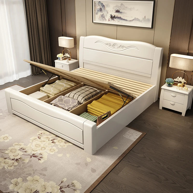 Bedroom Children Bed Luxury Double Single Baby Massage Modern Bed Design Beauty Sun Nordic Wooden Beliche Salon Furniture