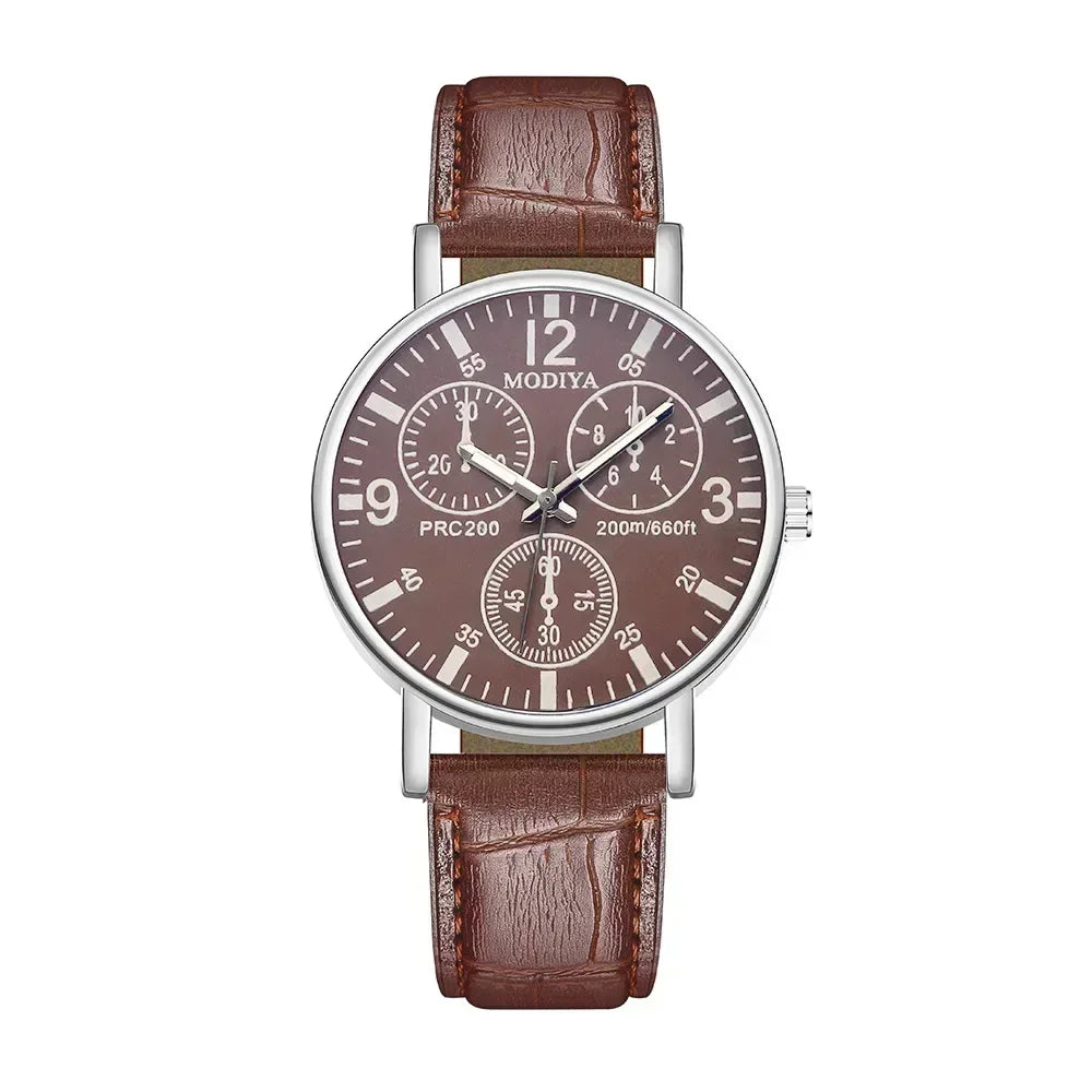 Men Watches Business Wrist Watch Luxury Leather Strap Analog Watches Quartz Wristwatches Clock Men Women Casual Simple Watch