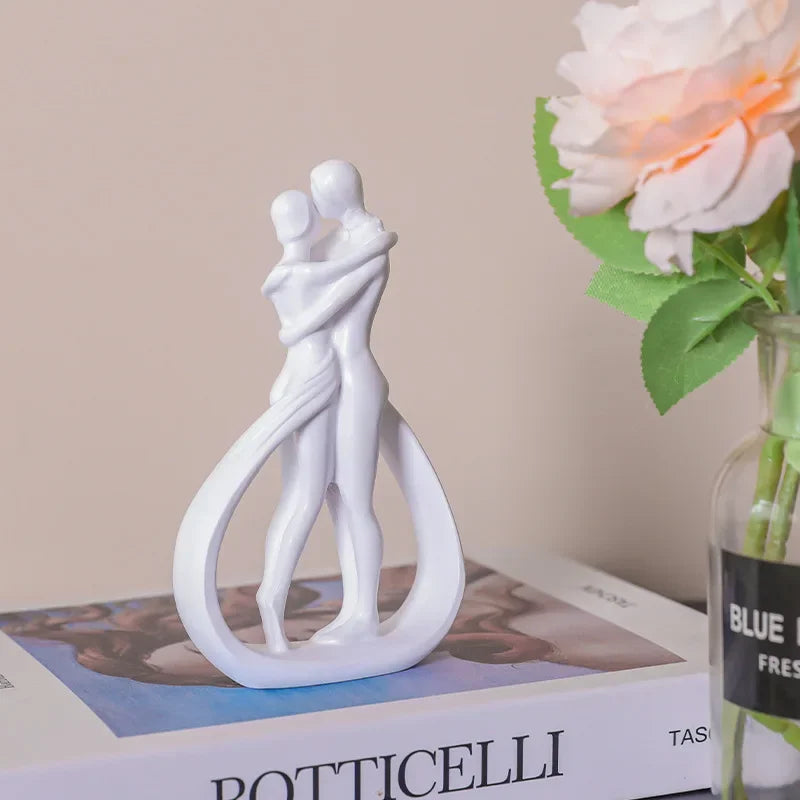 Abstract Couple Statue Modern Home Decoration Figure Sculptures Figurines for Interior Aesthetic Living Room Family Ornaments