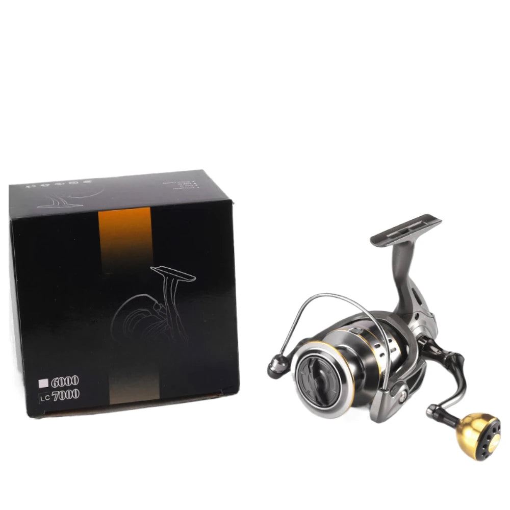 Soft glue Metal Bearing Spinning Fishing Reel 1000 2000 3000 4000 5000 6000 7000 18KG Powerful Reel Saltwater Fresh Water Drag