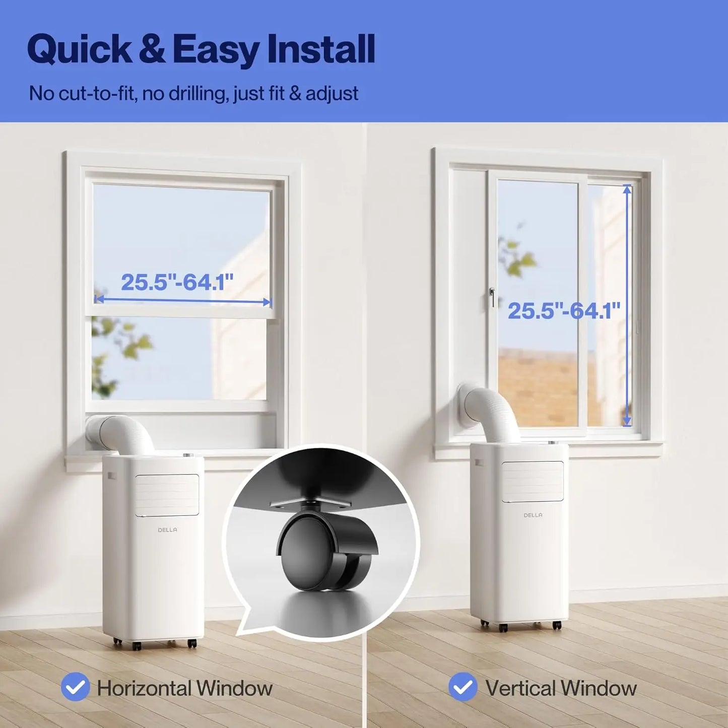Smart WiFi Enabled 8000 BTU Portable Air Conditioner with Heat Pump Cools Up To 350 Sq. Ft Dehumidifier & Fan Portable AC Unit