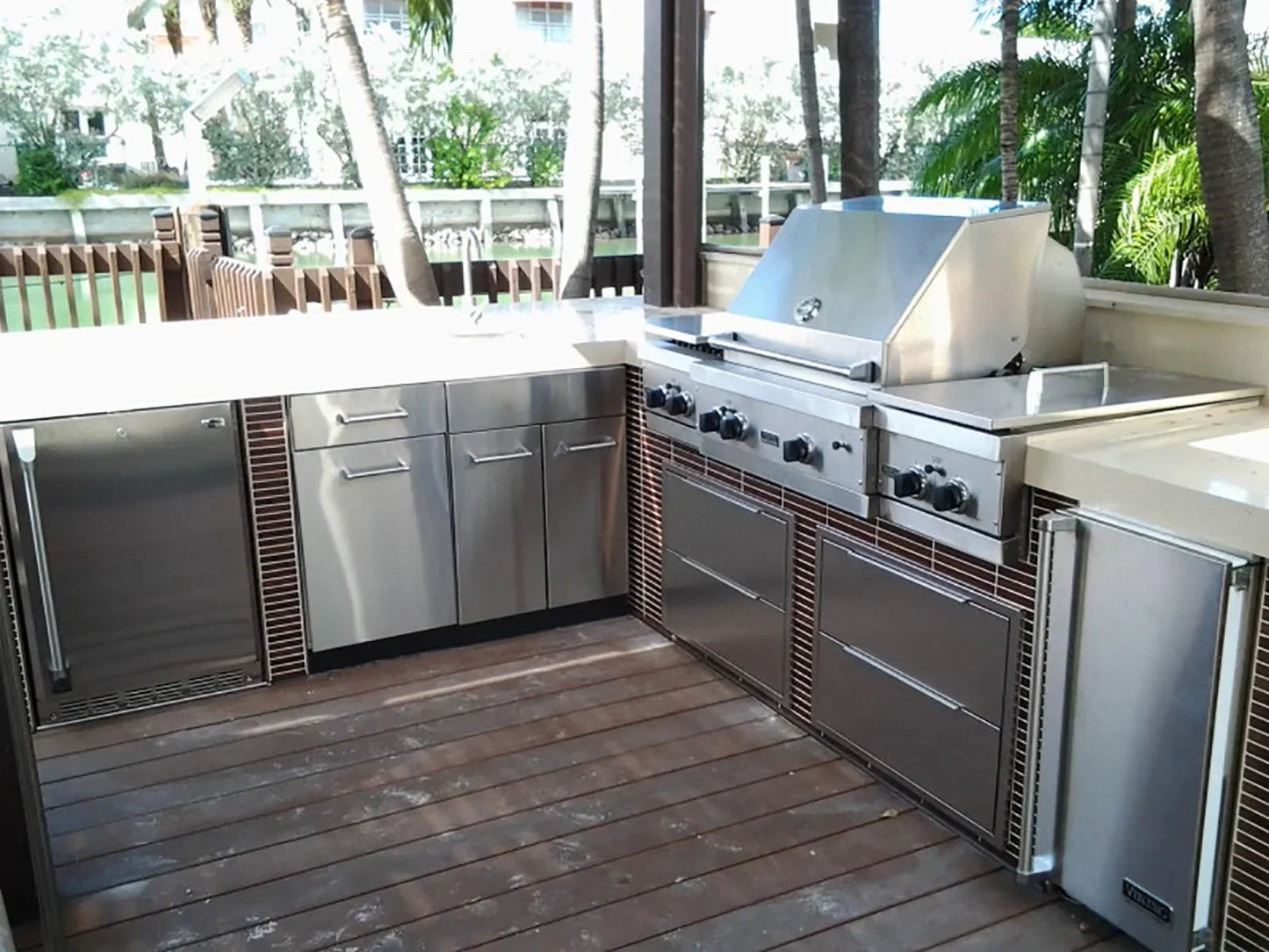 Professional Design Modern Modular Large BBQ Grill Outdoor Kitchen Cabinets Island Stainless Steel for Entertainment