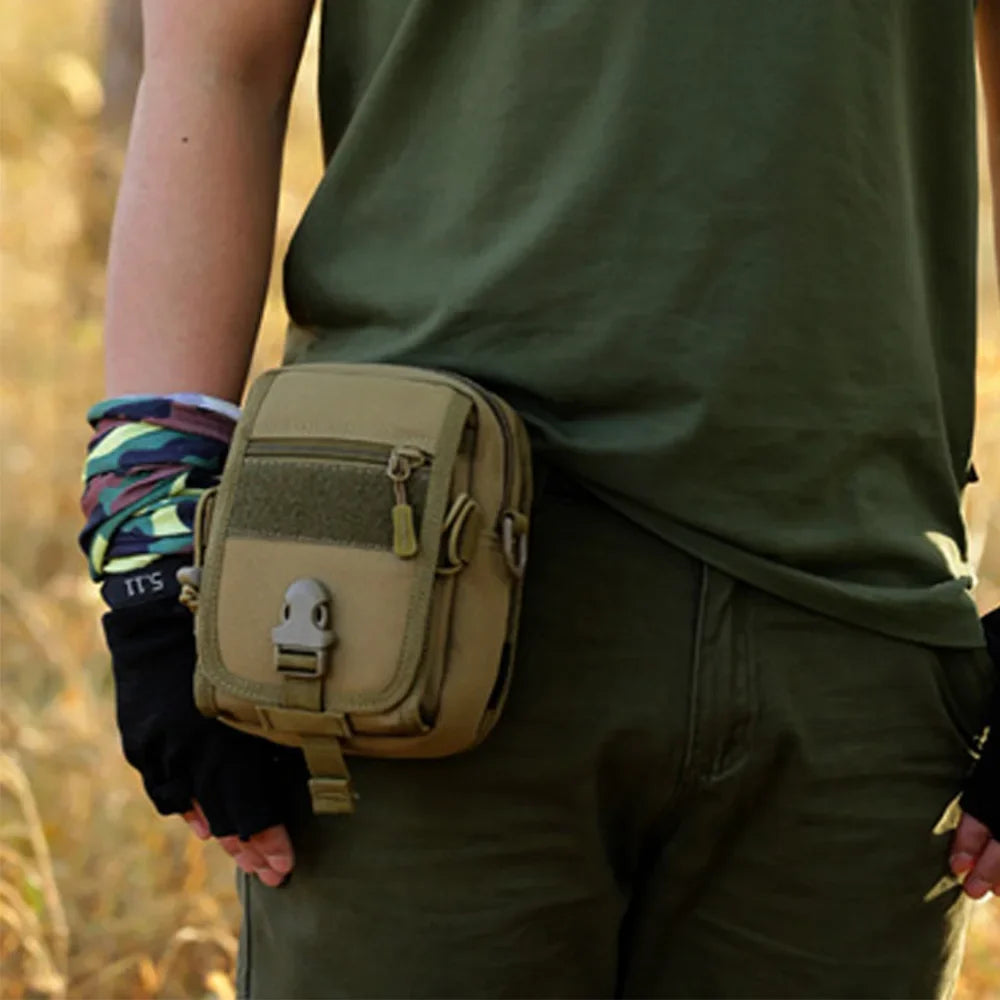 Men Fanny Waist Pack Belt Cross body Bag Travel Ourdoor Male Assault Molle Durable Nylon Male Messenger Shoulder Hip Bum Bags