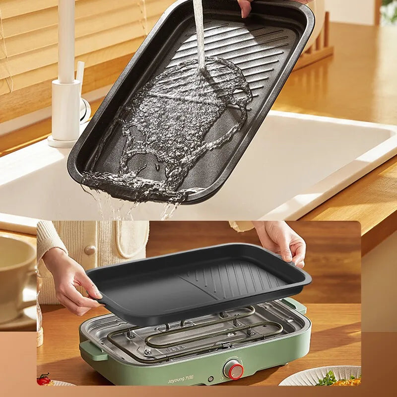 Joyoung Electric Oven Barbecue Grill Pan with Multiple Functions and Non-stick Coating 220V