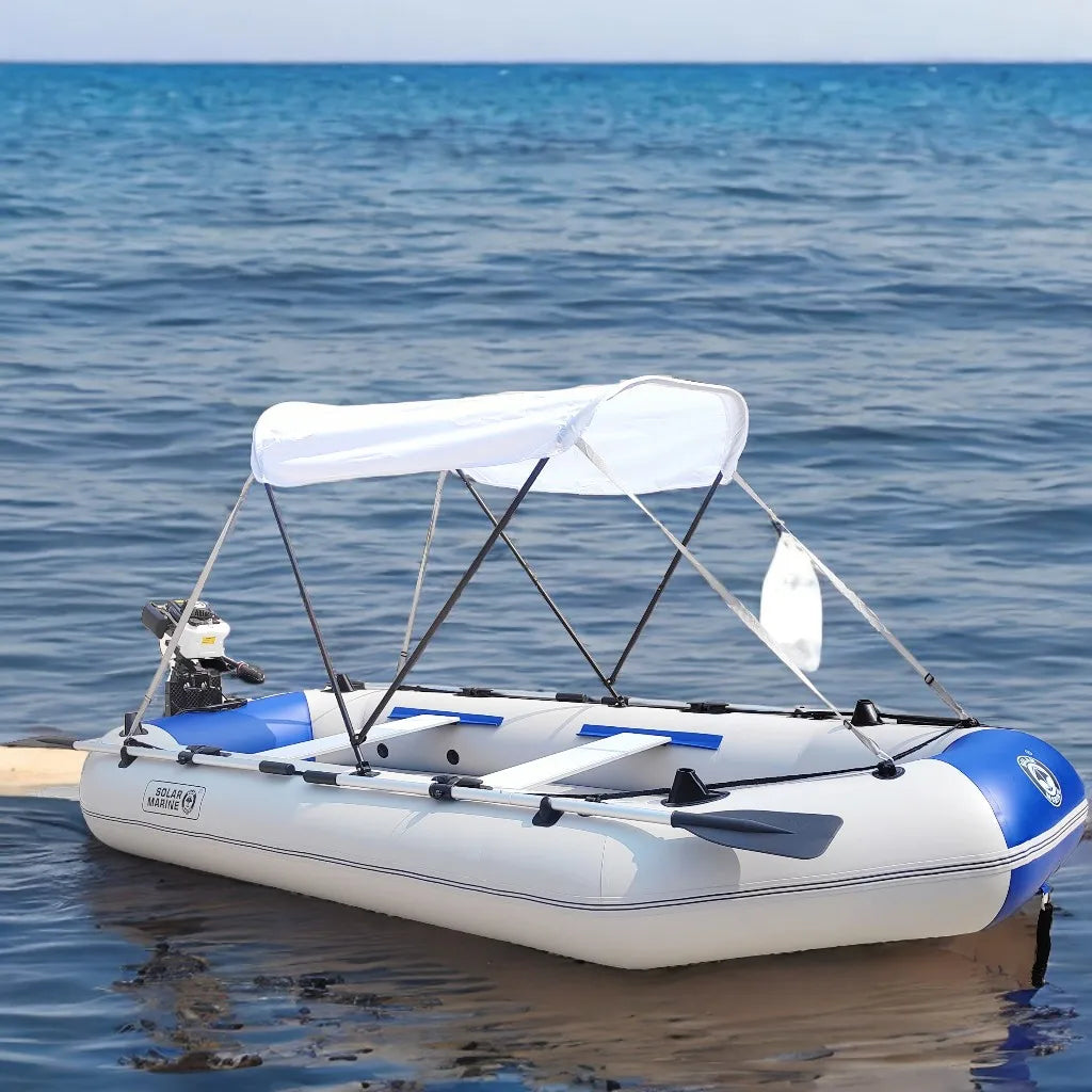 Solarmarine PVC Inflatable Fishing Boat Awning, Portable, Detachable, Easy to Assemble, Sun Protection, Solid, Universal Size