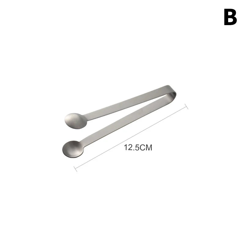 Stainless Steel Ice Cube Clips Sugar Tongs Foods BBQ Clips Ice Clamp Tool Bar Kitchen Serving Tong Kitchen Accessories