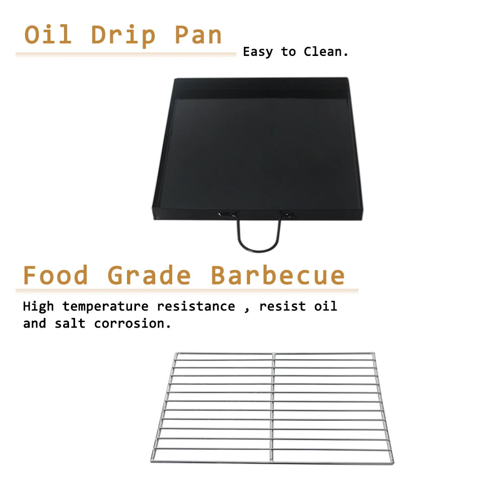 ITOP Small Portable 2 Burners BBQ Grill Gas LPG Griddle Barbecue Tools Adjustable Height For Outdoor Picnic Barbecue With CE