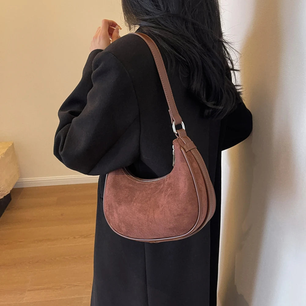 Women Tote Bags Casual Hobo Bag Crossbody Crescent Shoulder Bag Half Moon Chest Purses Female Fashion Travel Shopper Handbag