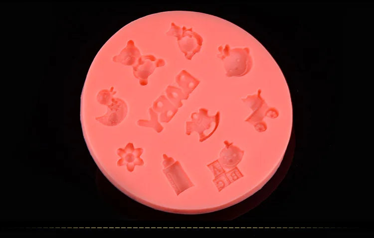 Hot New Arrival Wholesale Silicone Cake Mold Baby Items Fondant Cake Decorating Tools Silicone Bakeware D242