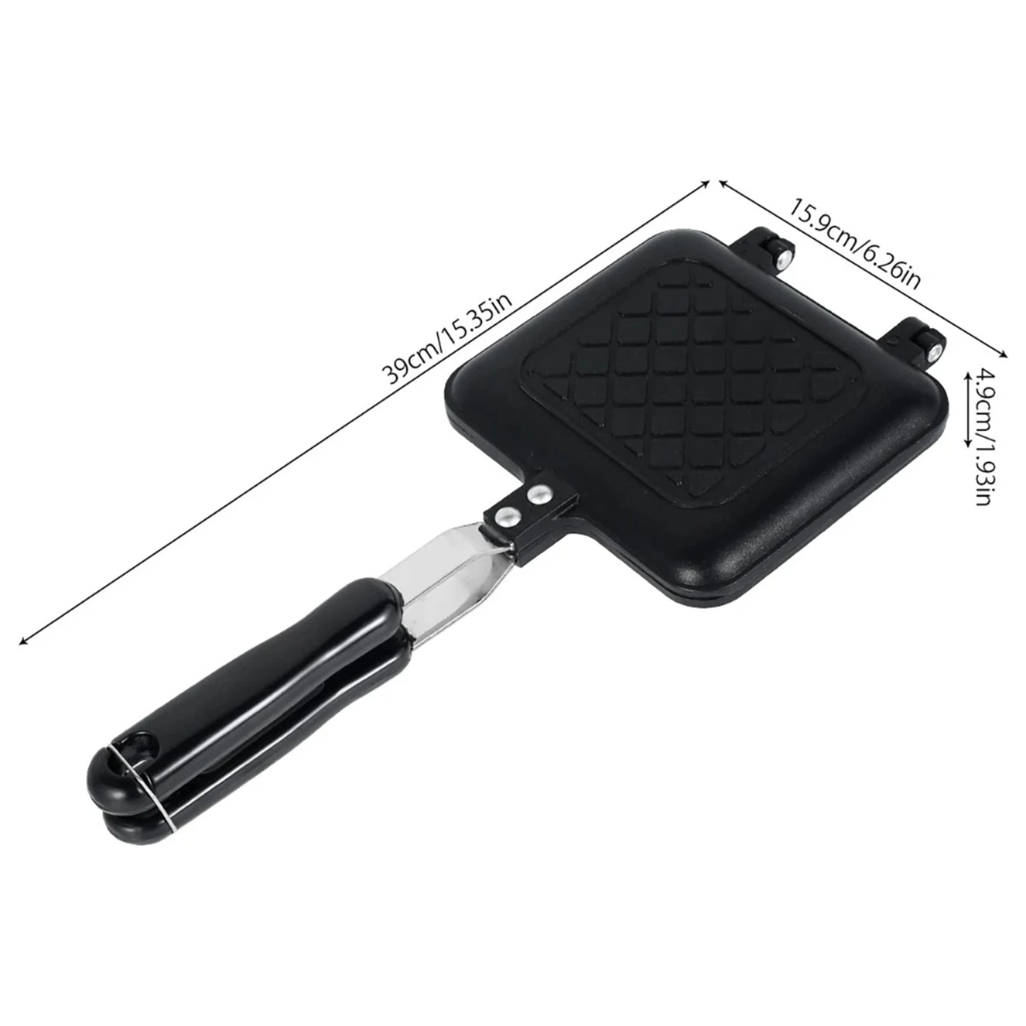 Non-stick Aluminum Alloy Double Side Frying Pan Sandwich Mold - Easy Clean Bread Barbecue Plate Waffle Maker Utensilios De Cocin