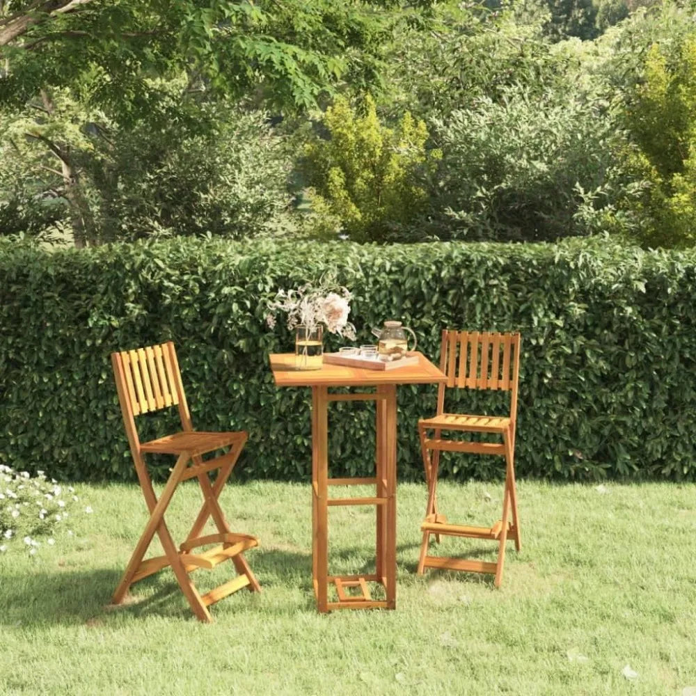 Outdoor Furniture,Outdoor Patio Furniture,Balcony Furniture,Lawn Furniture,3 Piece Outdoor Bar Set Solid Wood Acacia