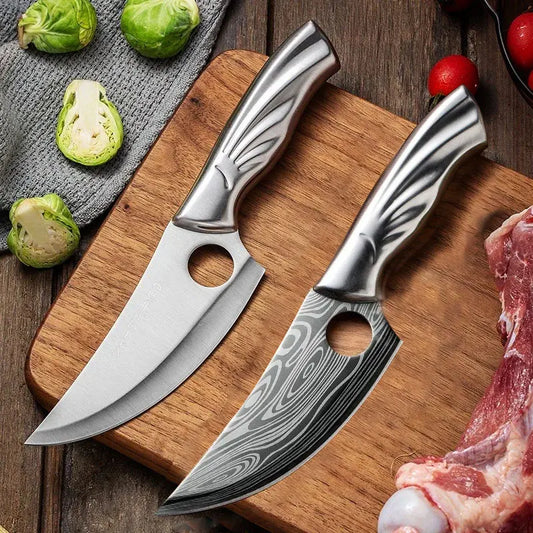 5.5 "Damascus Kitchen Knife All steel 5CR15 boning knife, stainless steel home women's sharp meat/chopping knife, 1/2 cutter