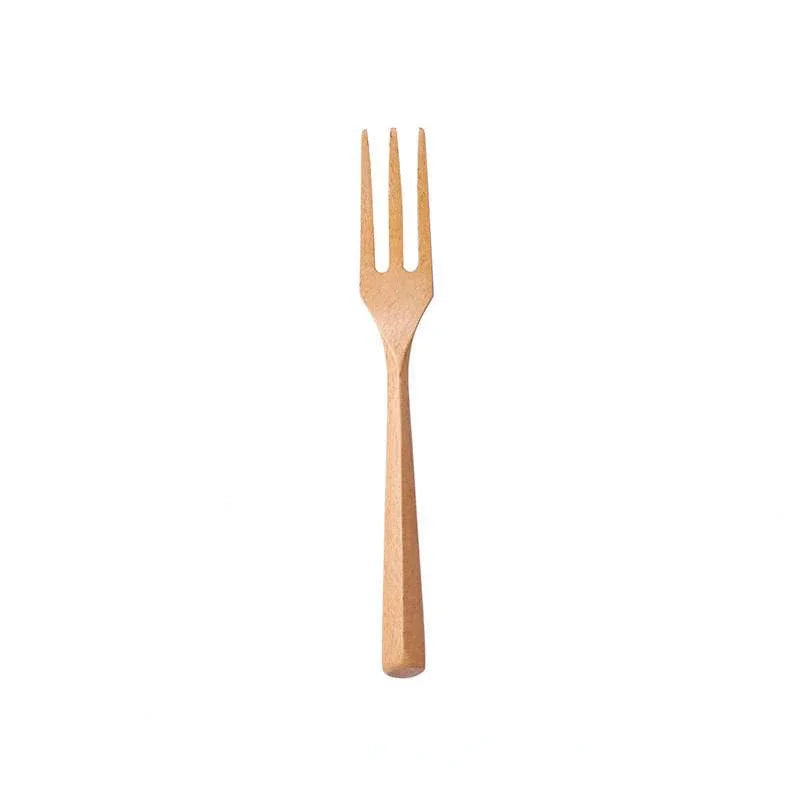 Natural Wooden Spoon Set Portable Eco-friendly Fork Tableware Cutlery Sets Travel Dinnerware Suit Simple Kitchen Tools