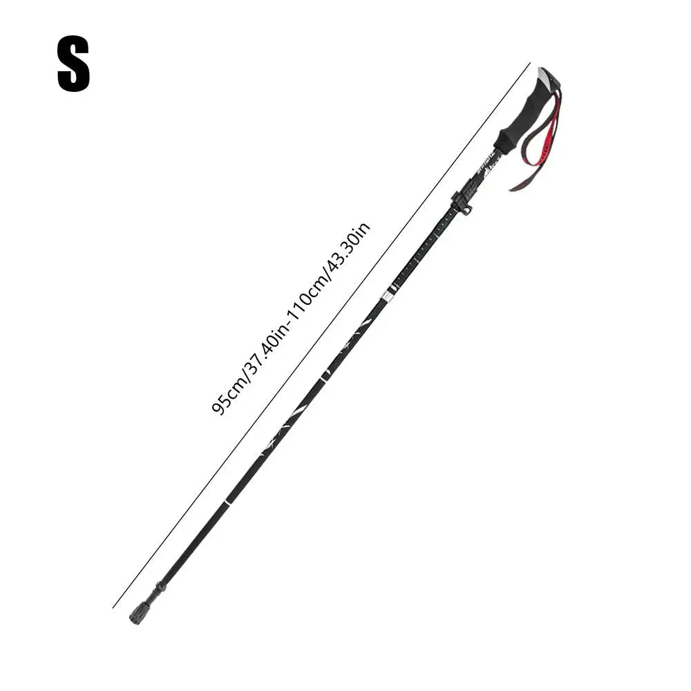 Trekking Poles Colorful Aluminum Alloy Poles For Trekking Ultralight Folding Walking Sticks Hiking Gear For Backpacking Camping