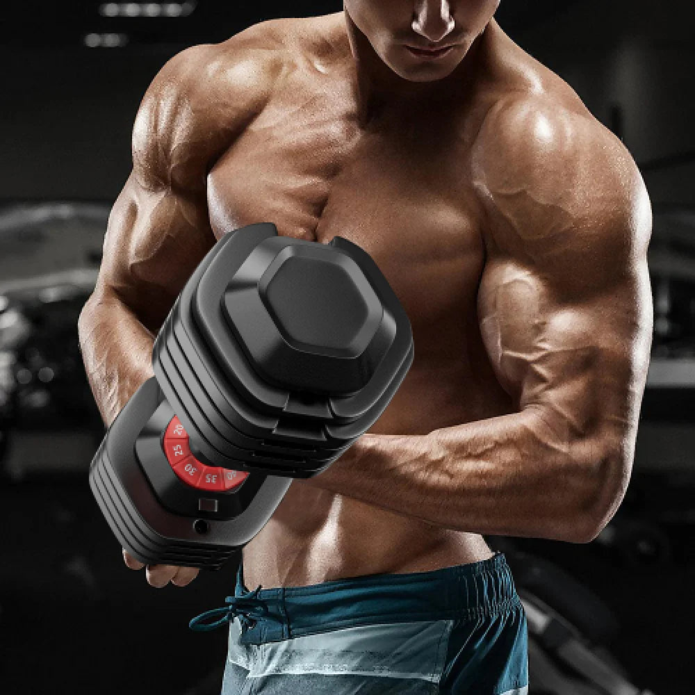 Adjustable Dumbbell Set 10 in 1 Dumbbell for Men and Women Dumbbell for Home Gym Full Body Workout Fitness Fast(10 Gears/55 LB)