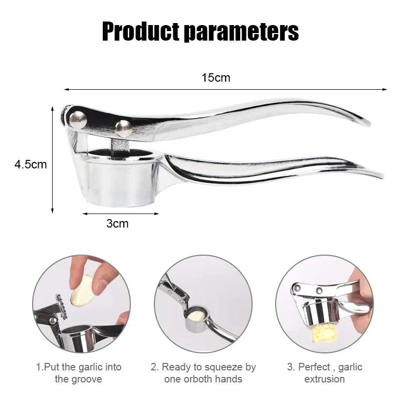 Garlic Press Crusher Mincer Kitchen Stainless Steel Garlic Smasher Squeezer Manual Press Grinding Tool Kitchen Accessories