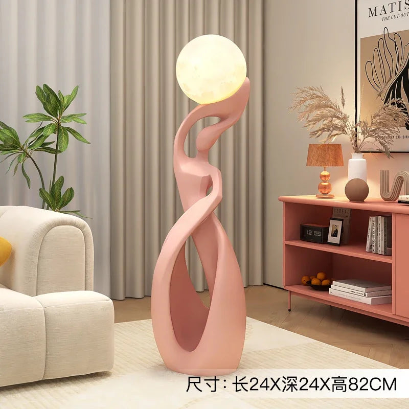 Sculpture 82cm Creative Abstract Art Ornament Lamp Luxury Living Room TV Cabinet Sofa Side Floor Decoration Home Decor Gift