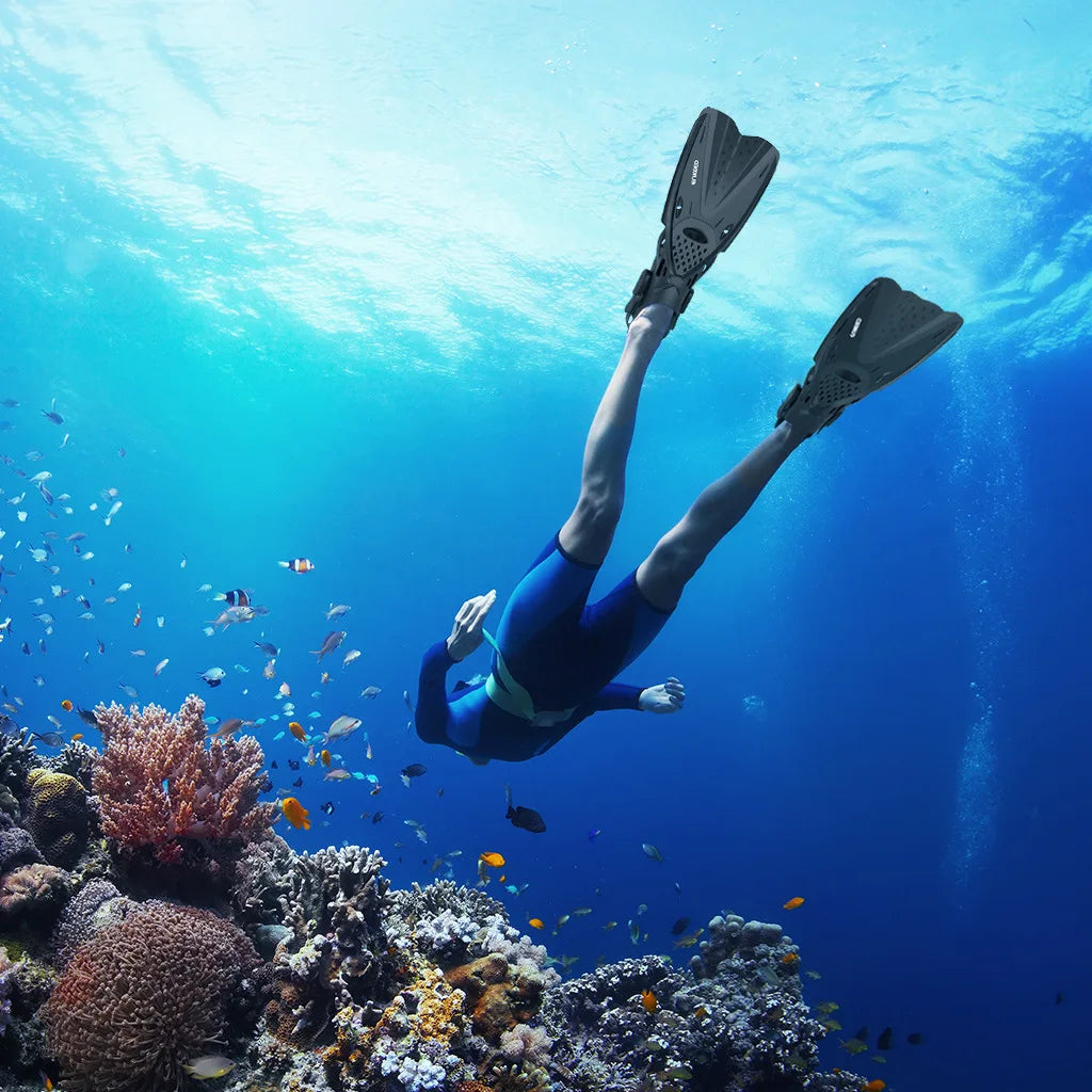 Premium Edition Adjustable Swimming Fins Diving Mermaid Fins Beginners Universal Water Sports Equipment Portable Diving Fins