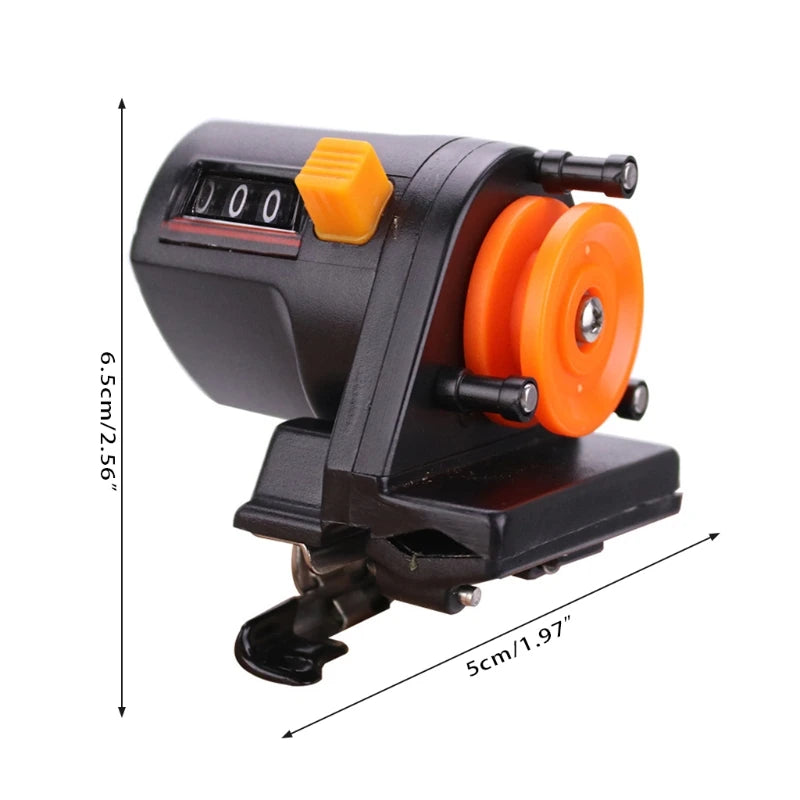 Fish Finder Wire Gauge 0-999M Portable Length Counter Tackle Fishing Line Depth Counter Digital Display Length Gauge