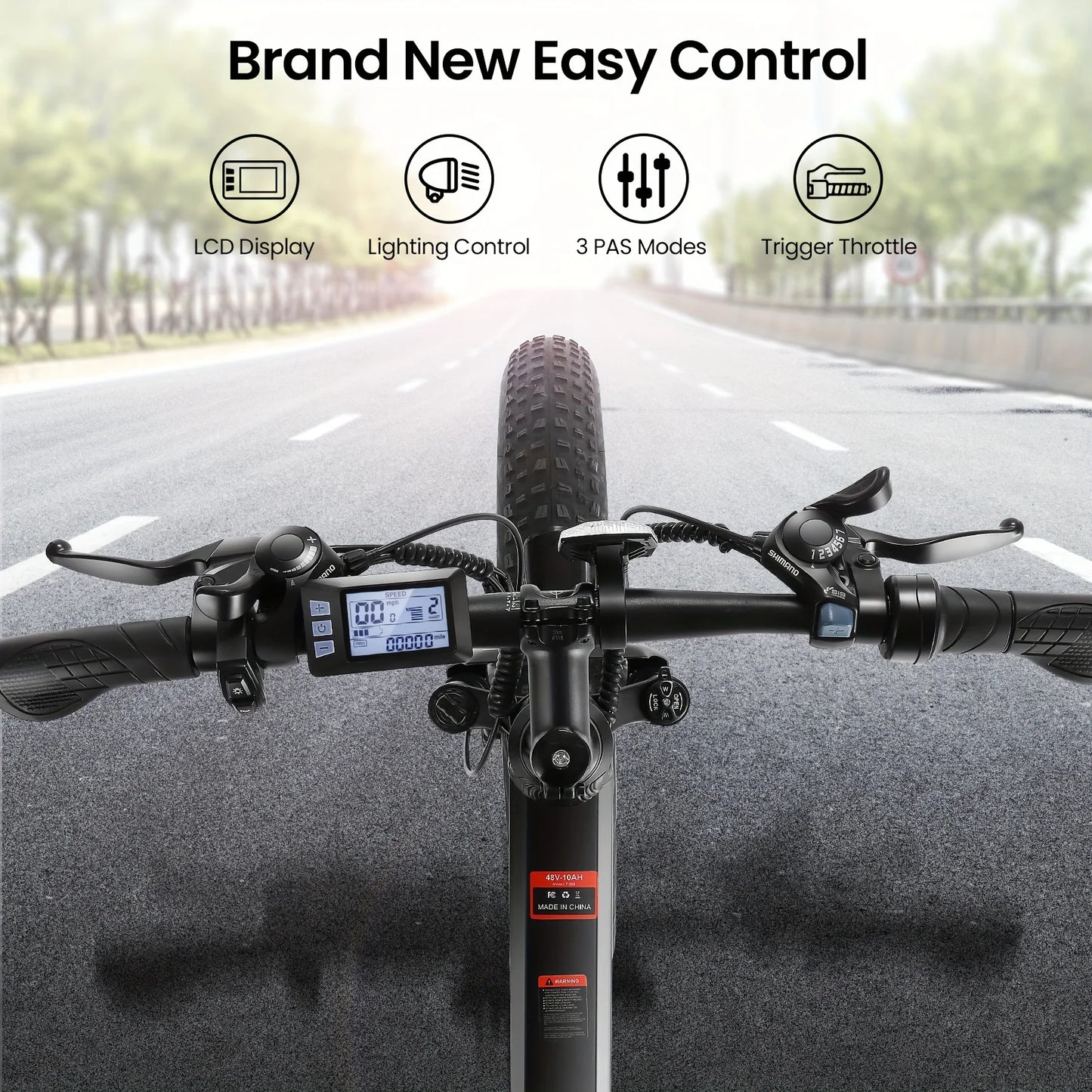 26" x 4.0 Fat Tire Ebike for Adult with HIgh Speed 500W Brushless Motor, 48V 10Ah Foldable Electric Bicycles, 20MPH EBike