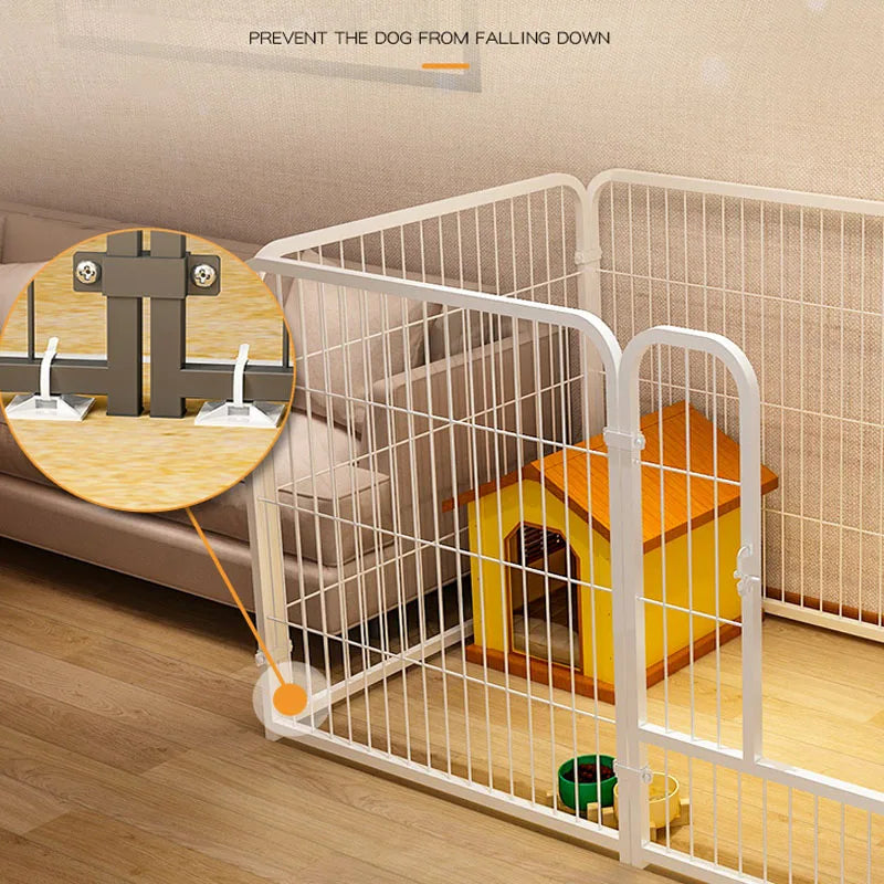 4/6 pcs 50x60cm Tube Frame antirust assembled metal dog fence panel enclosure cage guardrail ring portable