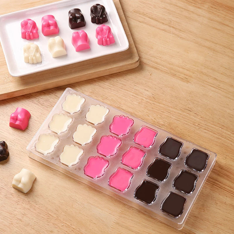 3D Creative Bikini Shaped Chocolate Molds Acrylic DIY Candy Baking Tool Kitchen Professional Confectionery Baking Pastry Tools