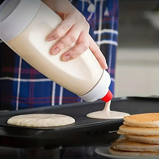 Waffles Dispenser 1000ml Batter Mixing Bottle Pancake Dispenser and Mixer Pancake Batter Shaker Bottle Cake Baking Cookie Tools