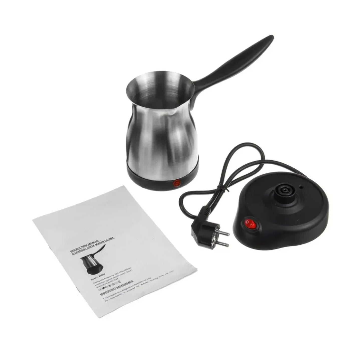 800W Portable Turkish Greek Coffee Machine Stainless Steel Moka Pot