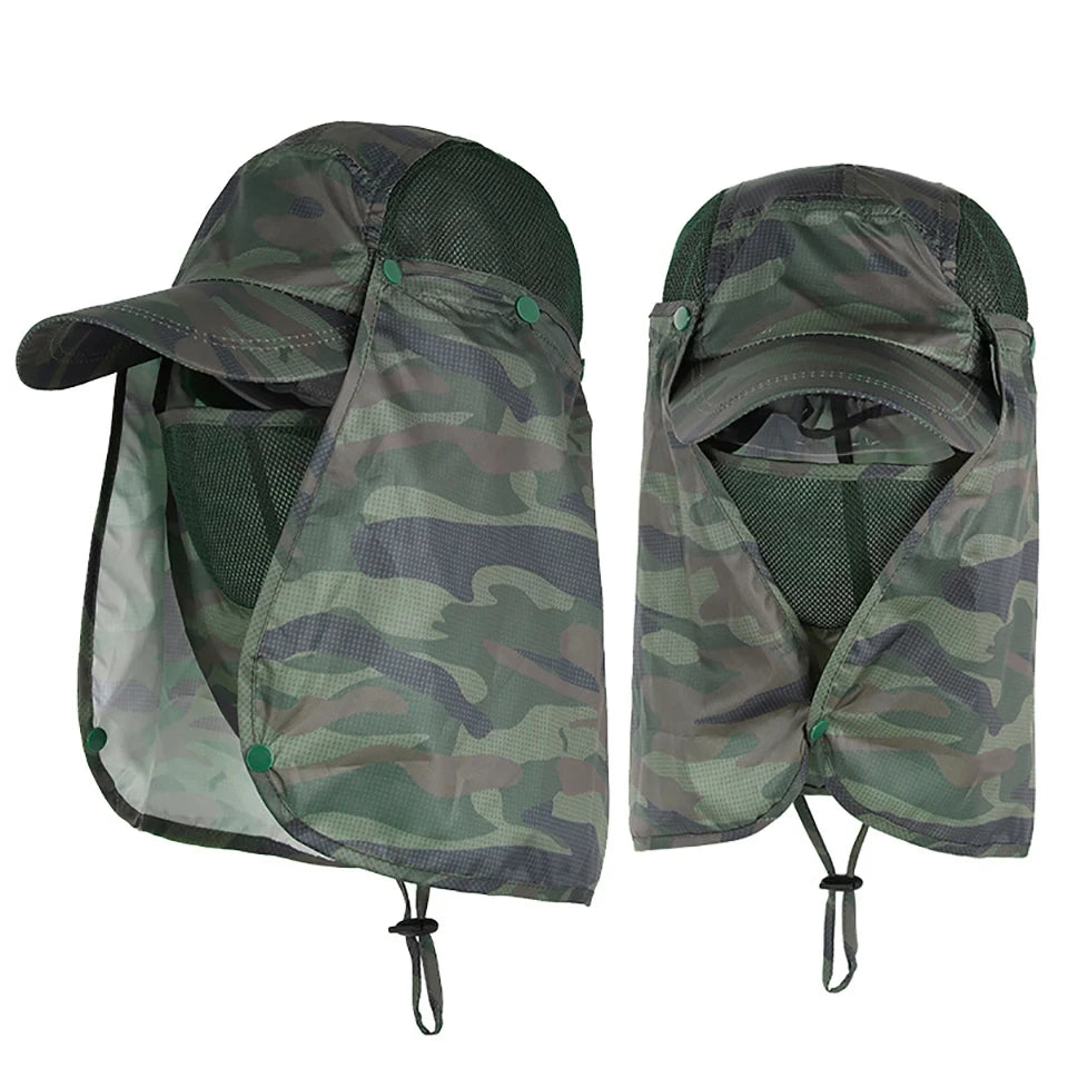 Hunting Camping Hiking Fishing Hats Outdoor UV protection Sun Protection Breathable Caps Full Head Quick-dry Headwear Men Women
