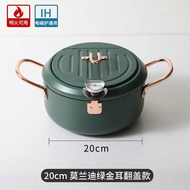 Tempura Deep Household Small Fryer Japanese Style Induction Cooker Universal Gas Universal Boss's Wife Keeps The Money Beaut