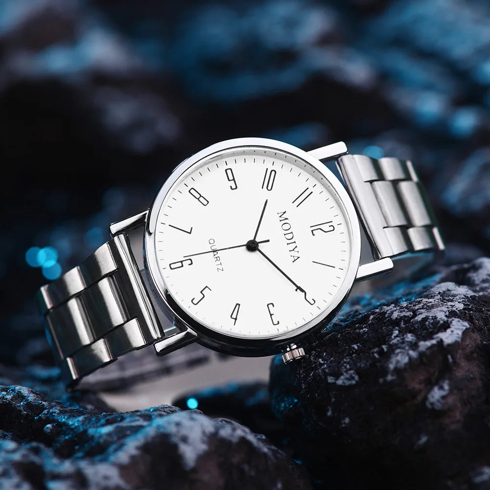 UTHAI CQ252 Minimalist Men's Watch Luxury Casual Quartz Watch Stainless Steel Men's Sports Clock