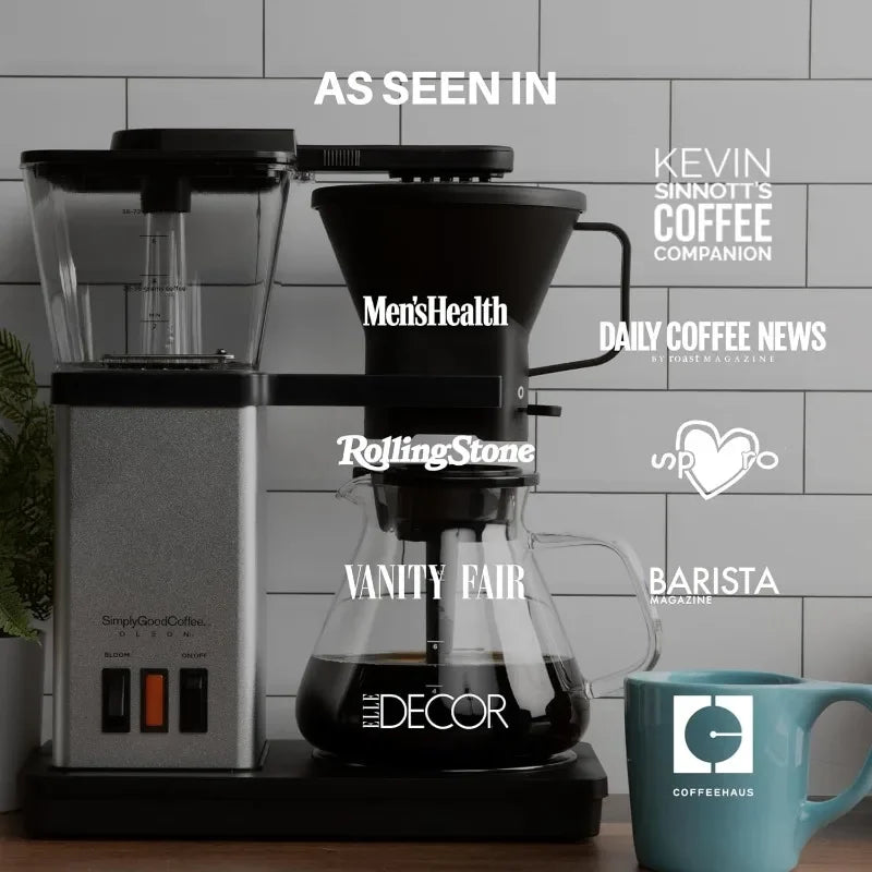 SimplyGoodCoffee Coffee Maker / Coffee Machine. 8 Cup Automatic Drip Pour Over Coffee Brewer. Easy To Use, Durable Stainless