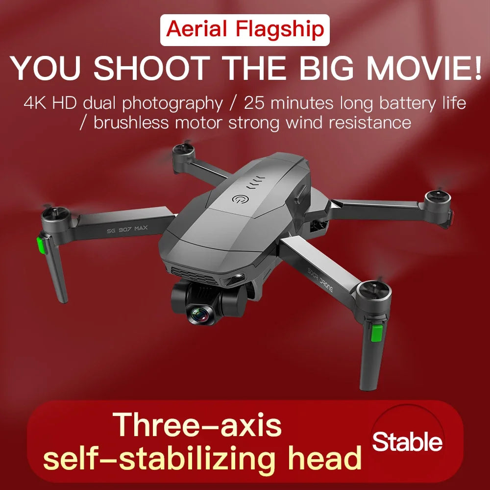 SG907 Max GPS 4K professional RC quadcopter drone with Camera HD 4K 1080P 5G WiFi FPV copter Foldable pro Drones SG907 S