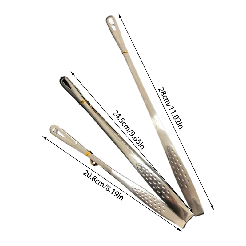 BBQ Food Tongs Barbecue Clip Stainless Steel Kitchen Food Meat Clip Non-slip Non-Stick Steak Clamp Cooking Tool For Grill Baking